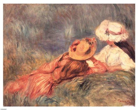 Framed Jeune Filles Au Bord De L&#39;Eau Print