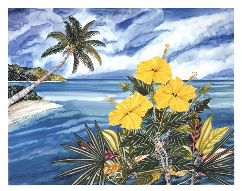 Framed Yellow Hibiscus Print