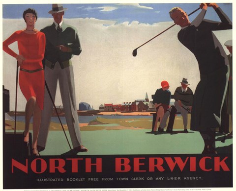 Framed North Berwick (Golf) Print