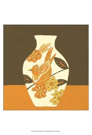 Framed Take Wing in Orange I Print