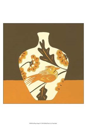 Framed Take Wing in Orange IV Print