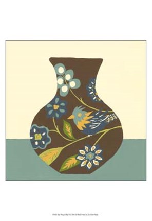 Framed Take Wing in Blue II Print