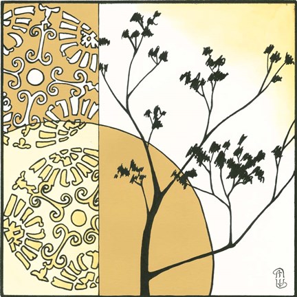 Framed Kimono Garden I Print