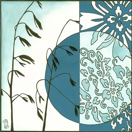 Framed Kimono Garden III Print