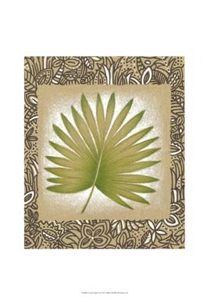 Framed Exotic Palm Leaf II Print