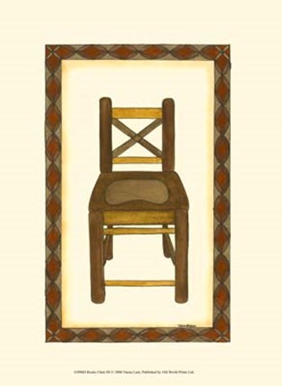 Framed Rustic Chair III Print