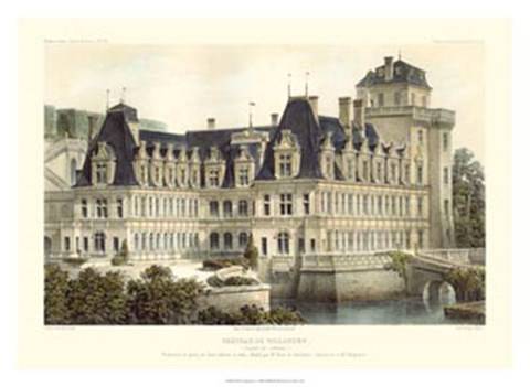 Framed French Chateaux V Print