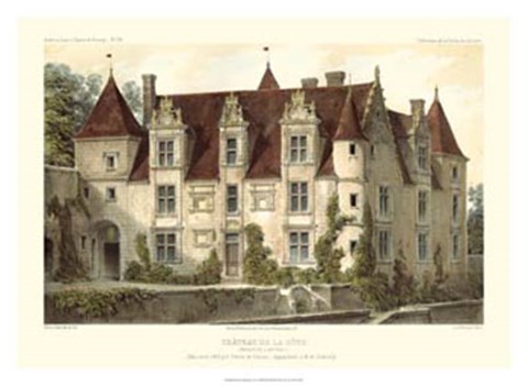 Framed French Chateaux VI Print