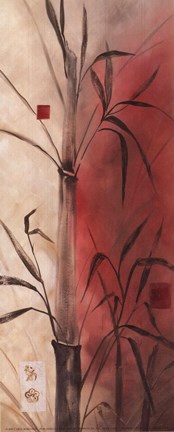 Framed Bamboo Design I Print