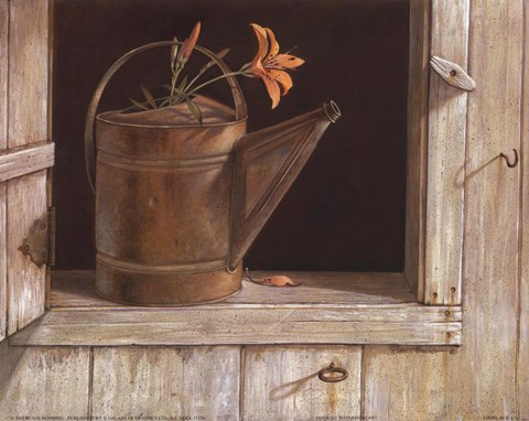 Framed Favorite Watering Can Print