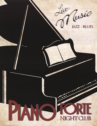 Framed Piano Forte Print
