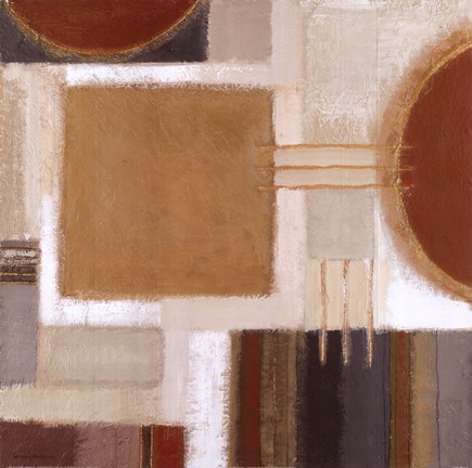 Framed Ochre Block Print