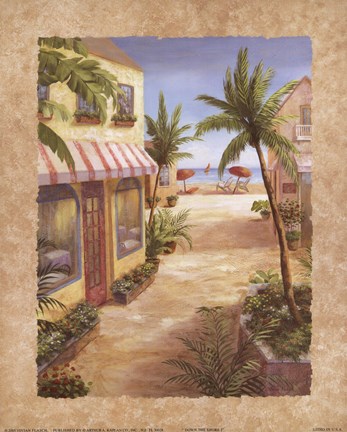 Framed Down the Shore I Print