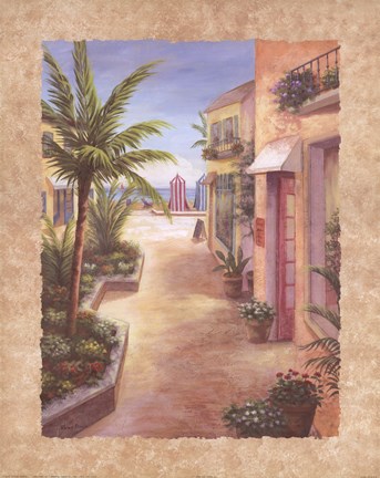 Framed Down the Shore II Print