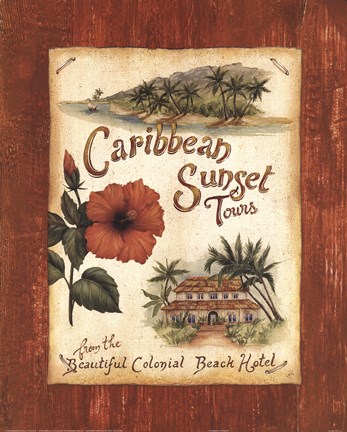 Framed Caribbean Sunset Print