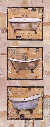 Framed Vintage Tubs I Print