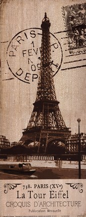 Framed La Tour Eiffel Print