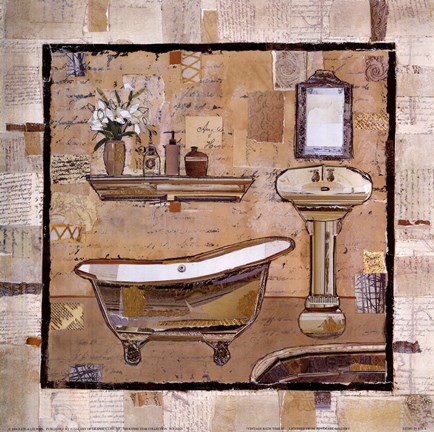 Framed Vintage Bath Time II Print