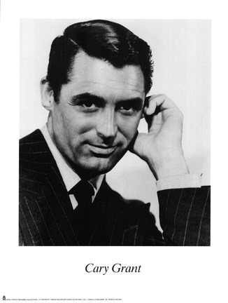 Framed Cary Grant Black and White Print