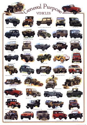 Framed General Purpose Vehicles Print