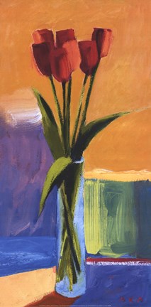 Framed Study in Orange Print