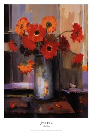 Framed Floral Sunset Print