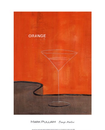 Framed Orange Martini Print