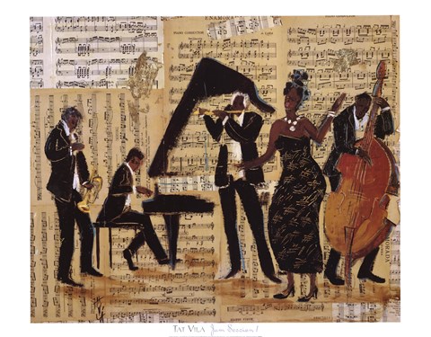 Framed Jam Session I Print