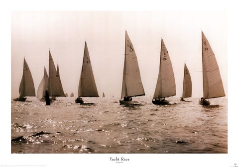Framed Yacht Race Print