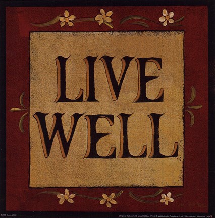 Framed Live Well Print