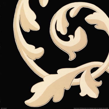 Framed Damask II Print