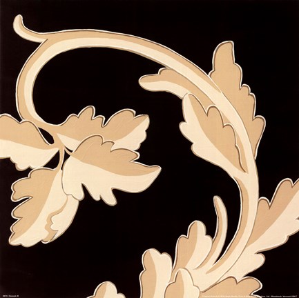 Framed Damask III Print