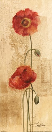 Framed Golden Poppies I Print