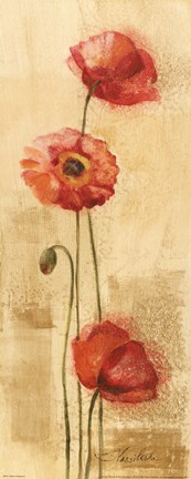 Framed Golden Poppies II Print