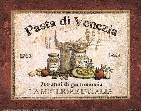 Framed Gastronomia IV Print