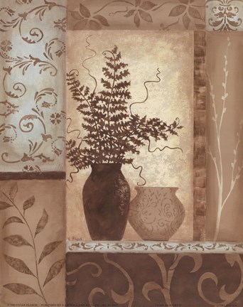 Framed Eucalyptus Silhouette I Print