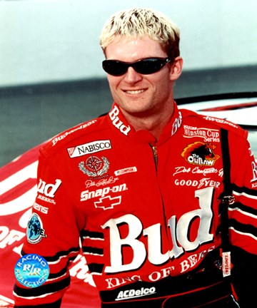 Framed Dale Earnhardt, Jr. portrait in Bud uniform Print