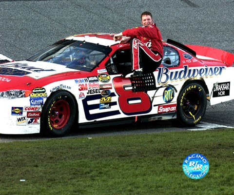 Framed Dale Earnhardt, Jr. 2004 Daytona 500 #8 car and driver after Print