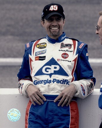 Framed Kyle Petty portrait in Georgia Pacific uniform, 2004 Nextel Print