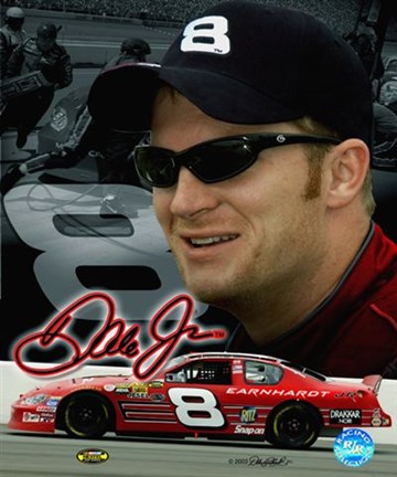 Framed 2005 Dale Earnhardt, Jr. collage- car, number, driver and signature Print