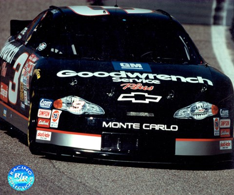 Framed Dale Earnhardt 2000 car shot coming towards you Print