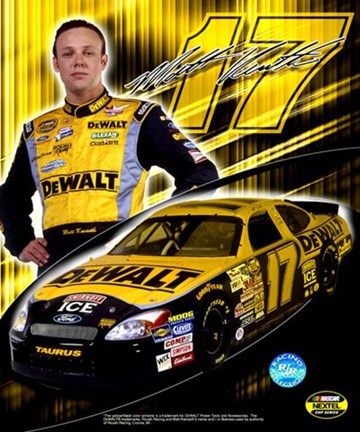 Framed 2005 Matt Kenseth collage- car, number, driver and signature Print