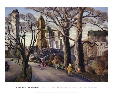 Framed Central Park, 1934 Print