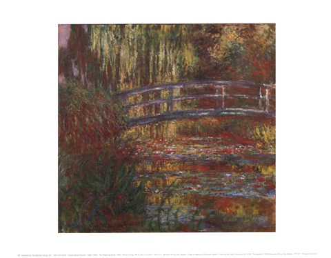 Framed Water Lily Pond, 1900 Print