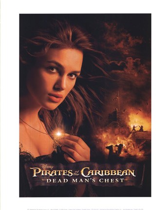 Framed Pirates of the Caribbean:  Elizabeth Swann Print