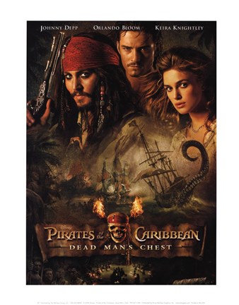 Framed Pirates of the Caribbean: Dead Man&#39;s Chest Print