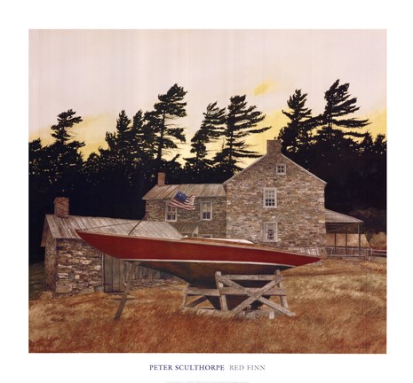 Framed Red Finn Print