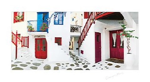 Framed Colorful Doors Print