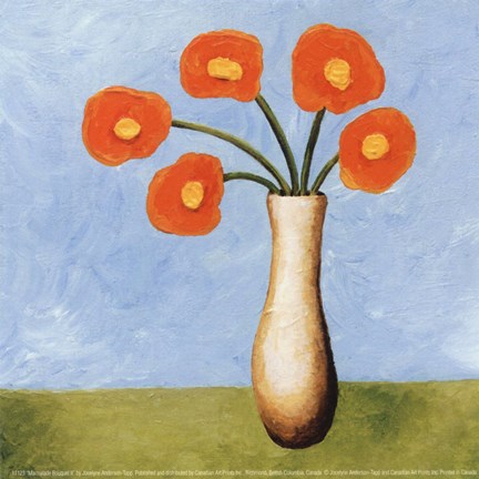 Framed Marmalade Bouquet II Print