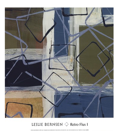 Framed Retro Flux I Print